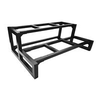 2-Step Galvanised Stair Framework, Easy Assembly Heavy Duty Stringers for Freestanding Outdoor Steps to Sheds, Patios & Gardens (Width 100cm)