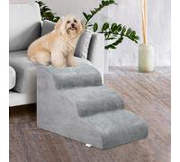 (2-Step , Grey ) Dog Steps For Sofa Non Slip Dog Steps For Bed Pet Ladder Steps Indoor Washable