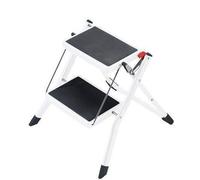 2 Step Ladder Heavy Duty Steel, Portable Folding Step Stool with Anti-Slip Mat Tread, Mini Lightweight Kitchen Stepstool