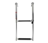 2-Step Stainless Steel Telescopic Boat Ladder Telescoping Swim Ladder Boat Marine Ladder for Yacht, Ship, Boat, Swimming Pool