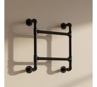 2-Step Wall-Mounted Ladder -- Wall-Fixed Ladders for Bunk Beds and Roof Access -- Metal 2-Rung Ladder -- Modular System for Window, Well, Loft, Blanket Rack -- Indoor & Outdoor - Pipe Ladders