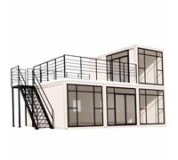 2 Story 3 Bedrooms Modular Prefab Tiny Home Steel Cabin Kit, Container House for Sale