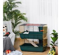 2-Story Large Small Animal Cage with Accessories for Chinchillas Puppy PawHut Green One Size