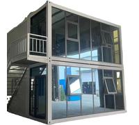 2-Story Prefab Modular Tiny Home - Expandable Foldable Steel Container Home for Adults, Portable Living Solution