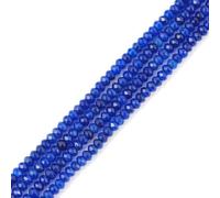 2 Strands Adabele Natural Sapphire Blue Quartz Healing Gemstone 4mm Small Faceted Rondelle Loose Beads Gem Stone Spacer (226-240pcs) for Jewelry Making GH1R-8