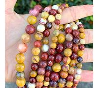 2 Strands Natural Mookaite Jasper Healing Gemstone 8mm (0.31 inch) Round Loose Beads Gem Stone Spacer (86-92pcs) for Jewelry Craft Making GF22-8