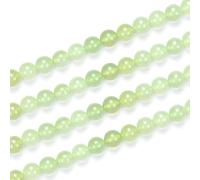 2 Strands Natural New Jade Serpentine Healing Gemstone 6mm (0.24 inch) Round Loose Beads Gem Stone Spacer (116-124pcs) for Craft Jewelry Making O9A1-6
