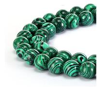 2 Strands Synthetic Green Malachite Healing Gemstone 8mm (0.31 inch) Round Loose Beads Gem Stone Spacer (86-92pcs) for Craft Jewelry Making O9A5-8