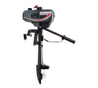 2 Stroke 3.5 HP Outboard Engine, Petrol Outboard, 2.5KW 49cc Kayak Motor Boat Engine, Water Cooling and Air Cooling CDI System for Inflatable Boats, Sailboats, and Small Yachts