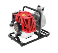 2 Stroke 43cc 1.7HP Engine Petrol Water Pump Dirty Water Garden Pumps Pond Pump with Silencer & 1-inch Inlet & Outlet, Air & Water Filters, for Flower Nurseries, Gardens, 36 * 28 * 32cm, 8500RPM