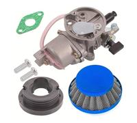 2 Stroke Carb Carburetor with Pod Air Filter Manifold Inlet Pipe for 43cc 47cc 49cc Cooled Mini ATV Quad Dirt Pocket Bike(AF0110-Blue)