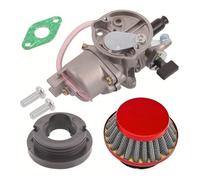 2 Stroke Carb Carburetor with Pod Air Filter Manifold Inlet Pipe for 43cc 47cc 49cc Cooled Mini ATV Quad Dirt Pocket Bike(AF0110-Red)