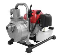 2 Stroke Gas Engine Water Pump,1.7HP 1-inch Gas Powered Trash Water Transfer Pump w/6.56ft Inlet Pipe, 8500 RPM Air Cooling Single-Cylinder Irrigation Water Pump (Sliver)