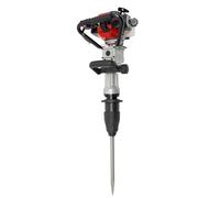 2 Stroke Gas Powered Post Driver Fence Pile Jack Hammer with Chisel Petrol Rammer Knocker Concrete Banger Engine Breakers Hand Pull Start Gasoline Piling Tool Machine Single Cylinder Garden 32.7Cc