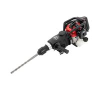 2 Stroke Petrol Demolition Hammer 32.7CC Gasoline Demolition Jackhammer Concrete Drill Breaker with Pointed Flat Chisel 3 Drills Concrete Breaker for Ground Slotting, Rock Breaking, Wall Drilling