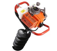 2-Stroke Petrol Earth Auger, 71cc Posthole Digger for Digging Holes on Ice, 3000W, 100 MM to 300 MM Diameter Drill