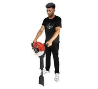 2-Stroke Petrol Tree Digger Gas Powered Concrete Breaker Demolition Hammer Garden Tree Excavator Machine with Wide Shovel Air Cooled Handheld Post Hole Digger for Garden and Farm