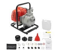 2 Stroke Petrol Water Pump, 40.2CC Engine with Pump Strainer, 1" Hose Connections Dirty Water Garden Pump for Irrigation Garden Swimming Pool Water Supply