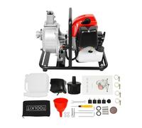 2 Stroke Petrol Water Pump 43cc 1.7hp Engine Portable Pump Single Cylinder Air Cooling with Air Cleaner Max. Speed 8500rpm Gasoline Engine Water Pump for Irrigation Landscaping Urban Maintenance