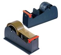2 STRONG HEAVY DUTY METAL WORK COUNTER TOP BENCH DESKTOP TAPE DISPENSERS FOR 2" 50mm WIDE ROLLS - BOX SEALER SEALING PACKAGING PACKING PARCEL POSTAL MAILING WAREHOUSE GENERAL SUPPLIES