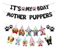2 Styles Dog Happy Birthday Banner, No DIY Dog Party Decorations,Small Medium Dogs Themed Birthday Party Decorations,Event Supplies