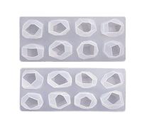 2 Styles Irregular Geometric Section Crystal Ore Epoxy Resin Mold Stones Ornaments Making Silicone Home Decorations Casting Tools Silicone Kit for Food