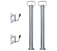 2 Stand Prop Support Tubes with 2 Split Clamps for 48 mm Jockey Wheel Spare