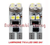2 T10 24V W2,1X9,5D 5LED SMD 6500K CANBUS Bulbs For Iveco Man Scania Trucks