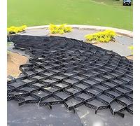 2" Tall Pea Gravel Stabilization Grids for Walkways & Paths - Heavy-Duty 8000lb Load Capacity Drainage Holes Polyethylene Cellular Paver System for Concrete/Asphalt/Soil