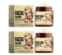 2 Tallow Balm | 4.23oz Beef Tallow Balm | Beef Tallow Skin Care For Women | Beef Tallow Moisturiser, Facial Tallow Honey Balm, Beef Tallow Balm For Face And Body