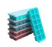 2 Tbsp. Silicone Freezer Molds - Perfect for Storing Garlic, Herbs, Ginger, Pesto, Tomato Paste, Lemon Juice, Purees and More - Silicone Food Freezer Tray (6 Pack Multicolor)