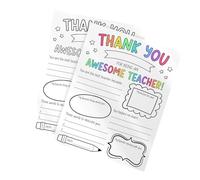 2.Teacher Thank You Coloring Cards Bundle Kids Art Project For Classrooms Appreciation Week Teacher Memory Book Coloring Activity