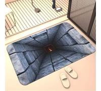 2 them 3D Hole Illusion Rug,floor matThat Look Like a Hole - Dog Gets Scared of 3D Hole Carpet,Trap Optical Illusion Bottomless Non-Slip Doormat,with Secure Non-Slip,Funny 3D Carpet to Prank (G2, M)