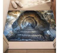 2 them 3D Hole Illusion Rug,floor matThat Look Like a Hole - Dog Gets Scared of 3D Hole Carpet,Trap Optical Illusion Bottomless Non-Slip Doormat,with Secure Non-Slip,Funny 3D Carpet to Prank (F2, M)