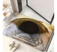 2 them 3D Hole Illusion Rug,floor matThat Look Like a Hole - Dog Gets Scared of 3D Hole Carpet,Trap Optical Illusion Bottomless Non-Slip Doormat,with Secure Non-Slip,Funny 3D Carpet to Prank (I2, L)