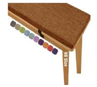 2" Thick Outdoor Bench Cush Soft Washable Garden Seat Pads Non-Slip Patio Sofa Cush Bay Window Seat Mat for Swing & (Coffee 150x55 cm / 59x22 in)