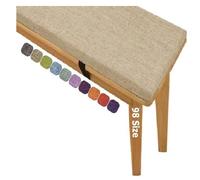 2" Thick Outdoor Bench Cush Washable Non-Slip Seat Pad for Bay Window & Patio Swing Soft Sofa Cush Bench Mat (Bei 45x45 cm / 18x18 in)