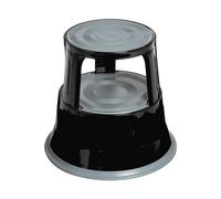 2-Tier Black Step Stool, Dual-Level Design With Anti-Slip Treads And Sturdy Frame, Compact, Foldable Interiors by Premier Black One Size