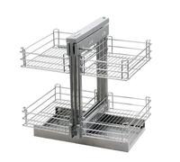 2-Tier Blind Corner Cabinet Pull Out Organizer,4-Shelf Pull Out Heavy Duty Cabinet Slide Out Kitchen Cabinet Organizer for Left Or Right Handed Open (800A)