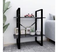 2-Tier Book Cabinet Display Shelf Storage Bookcase Modern Living Room Furniture