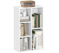 2 Tier Bookshelf Storage Cube Shelf Bookcase Display Unit White Oak Cabinet