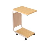 2-Tier C-Shaped CPU Tower Stand with Metal Frame & Wheels - Fits Most PC Computer Towers - Ideal for Home Office nization & Space-Saving (Natural Finish)