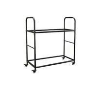 2-Tier Car Tire Wheel Holder Cart | Tires Rack for Garage Workshop Warehouse(Black,140x70x50cm)