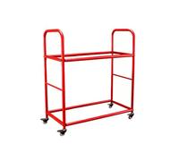 2-Tier Car Tire Wheel Holder Cart | Tires Rack for Garage Workshop Warehouse(Red,140x115x50cm)