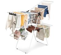 2-Tier Clothes Rack Foldable Clothes Airer Hanger Standing Drying Rack