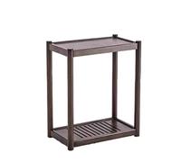 2-Tier Coffee Table for Living Room End Table with Hidden Slide Rail Night Stand Center Table Small Side Table for Bedroom Balcony Patio - Stylish & Functional (Color: A Size: H-56CM/22IN)
