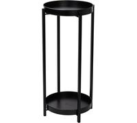 simpa 2 Tier Colour Metal Flower Plant Pot Holder Stands - Matt Black