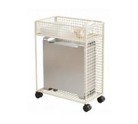 2 Tier Computer Tower Stand, Rolling CPU Holder with Locking Wheels, No Assembly Required, Max Load 66 Lbs, for Carpet Home Office