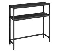 LEDREM Console Table For Hallway, 2-Tier Slim Sofa Table, 20 X 80 X 80 Cm, Hallway Table With 2 Shelves, For Living Room, Bedroom