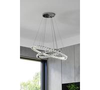 2-Tier Crystal LED Pendant Light Cool White Living and Home Multi One Size